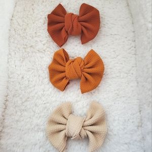 Fall vibes toddler hair bow set